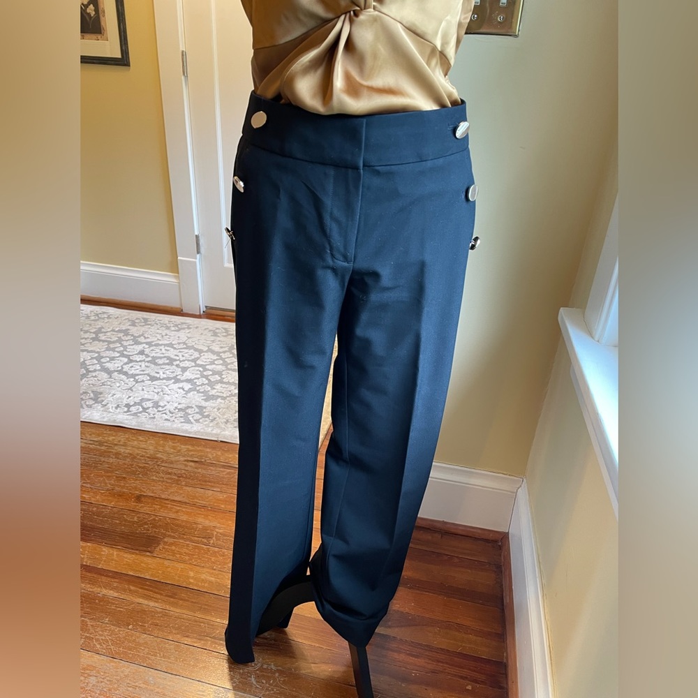 Loft black pants with gold buttons